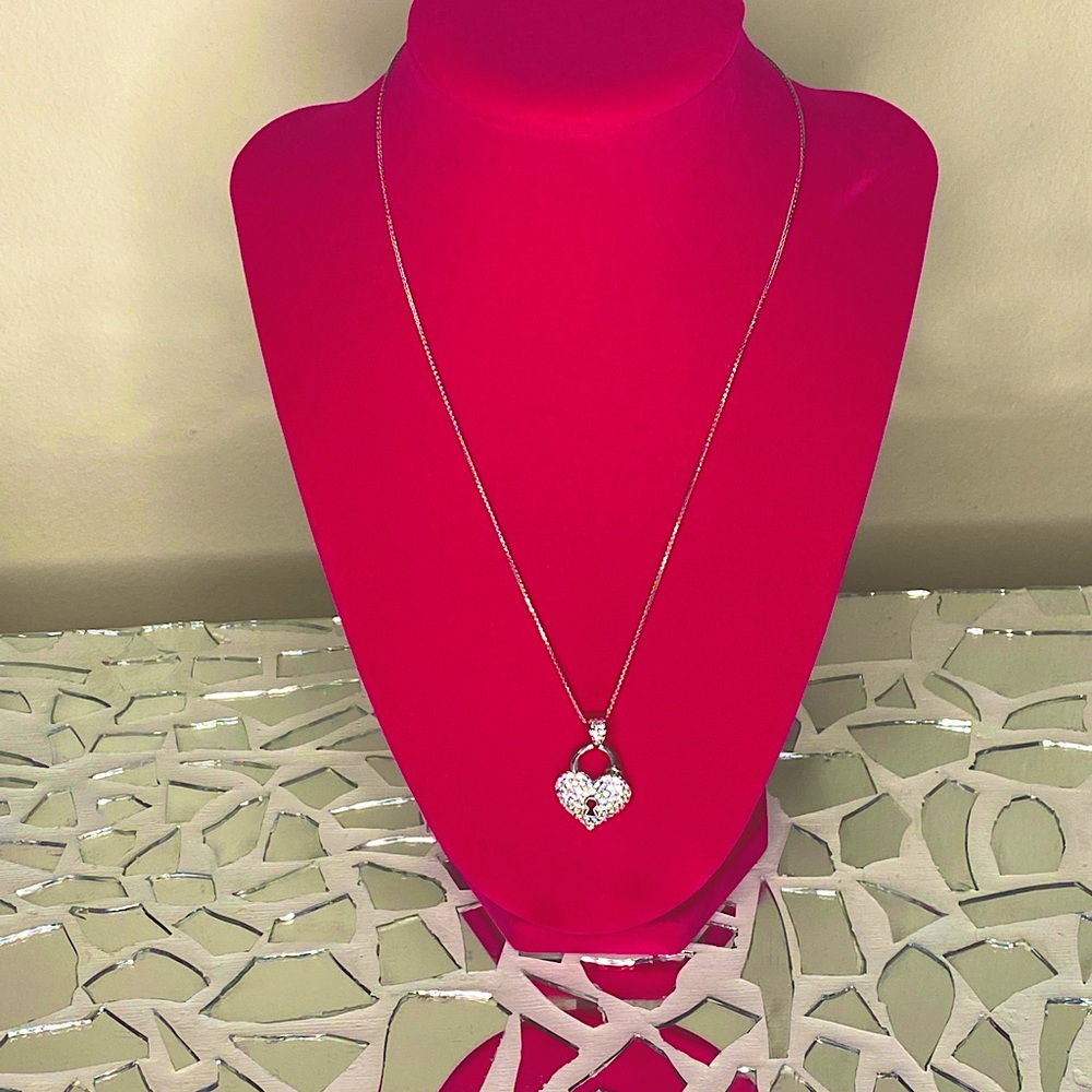 Sterling Silver heart + Key chain